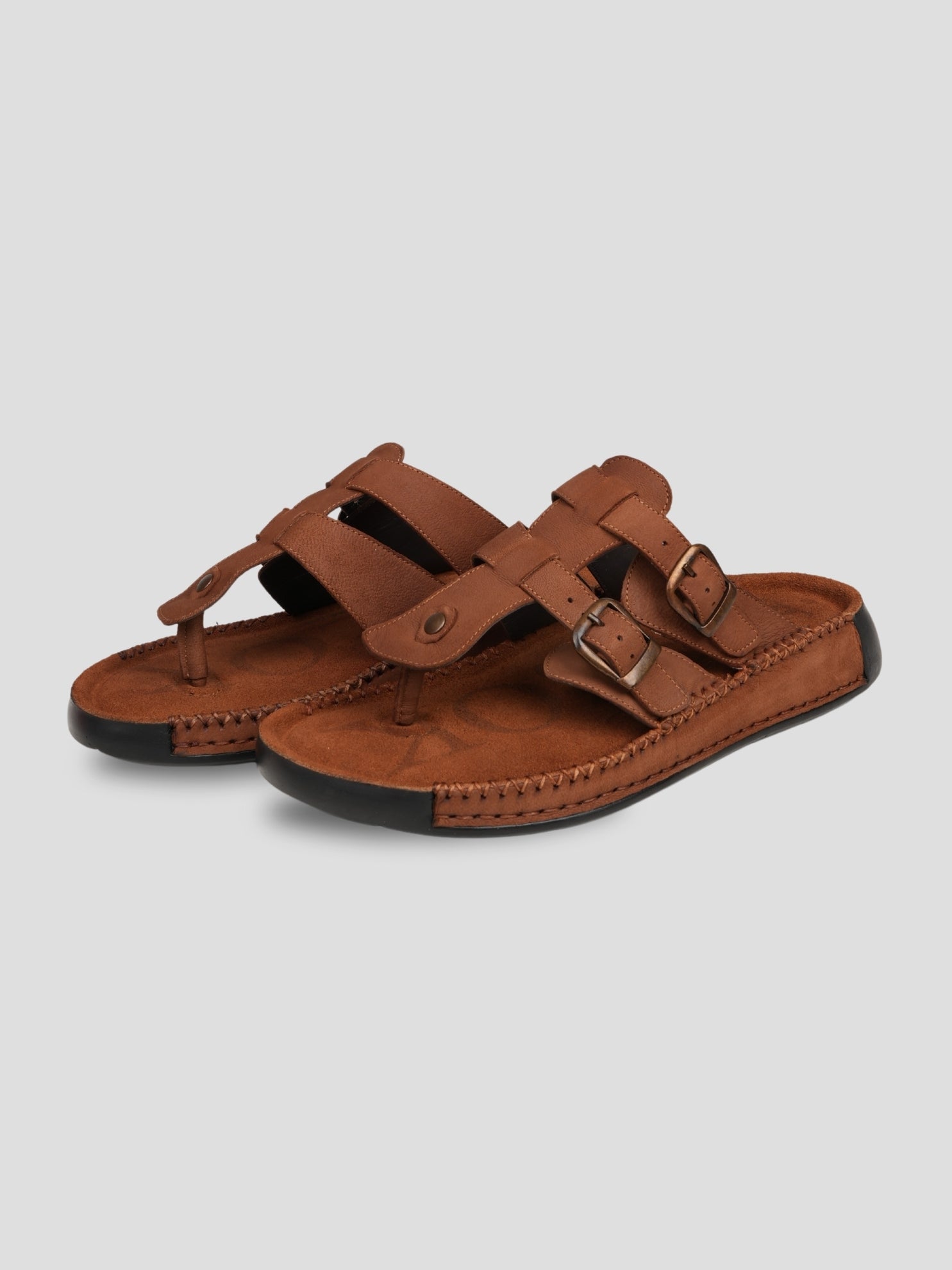 Ezok Men's Genuine Leather Sandals - Comfortable & Stylish Footwear